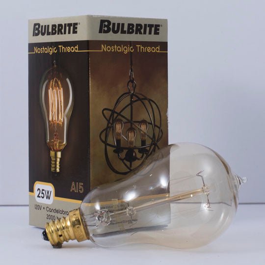 Vintage Nostalgic A15 Edison Style 25 watt - 3.75 in. Length - Nostalgicbulbs.com