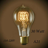 Vintage Quad Loop Filament A21 Bulb 30W - Amber - Nostalgicbulbs.com