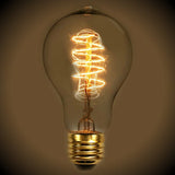 Vintage Spiral Filament A19 Nostalgic Light Bulb - 40 Watt - Clear - Nostalgicbulbs.com