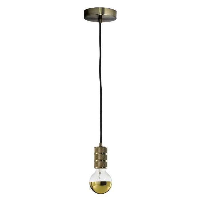 Warm Gold Socket Pendant Light - 10 ft. Cord - Nostalgicbulbs.com