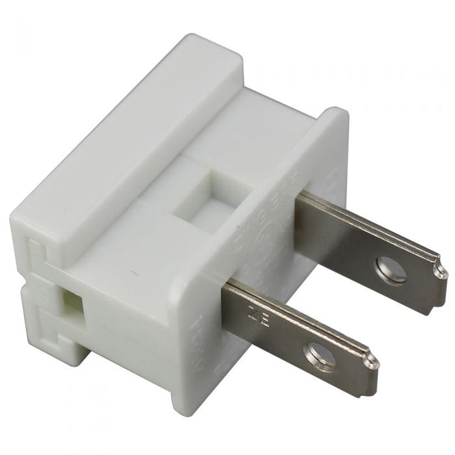 White Gilbert Male Wire Plug - SPT-2 - Nostalgicbulbs.com
