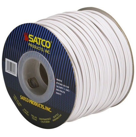 White Lamp Wire SPT-1 18/2 105 degrees - 250 ft. spool - Nostalgicbulbs.com