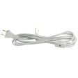 White Parallel Cord set with on/off line switch and molded Plug - 9 ft. - Nostalgicbulbs.com