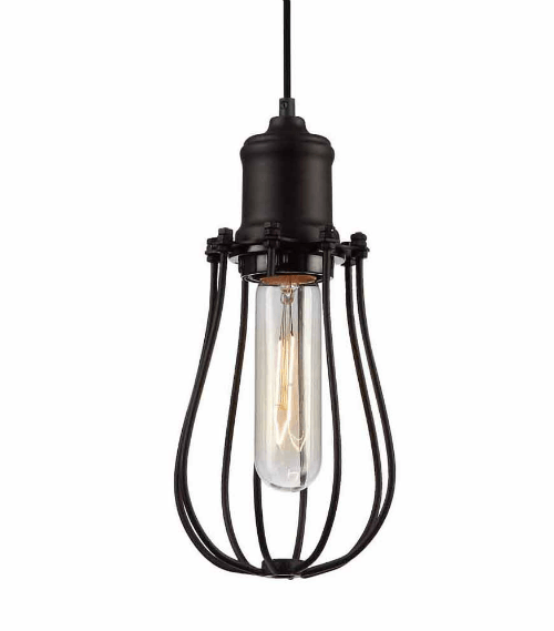 Nostalgic Industrial Closed Cage Pendant Light - Nostalgicbulbs.com